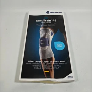 Bauerfeind GenuTrain P3 Advanced Knee Brace Patella Support Size 4 Right Titan - Picture 1 of 7