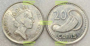 Fiji 20 cents 2009 queen 4th issue 24mm steel coin km123 - Picture 1 of 1