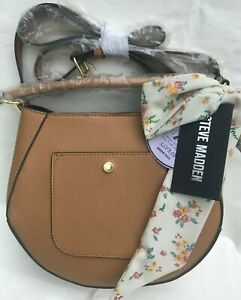 STEVE MADDEN Designer Mini Bucket Bag Handbag SADDLE Color Brand NWT $78