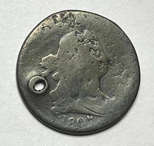 Medio centavo busto drapeado 1807 - principios de 1/2C; S055 - Imagen 1 de 2