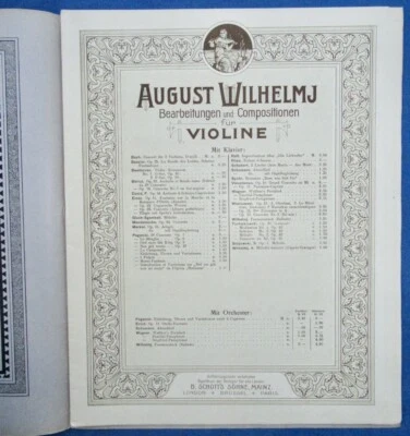 PAGANINI PIANO VIOLON PARTITION MOSES-FANTASIE ÉGYPTE 1909 AUGUST WILHELMJ SCHOT - Photo 1/4