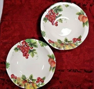 2 Vintage 1994 Royal Doulton Everyday "Vintage Grape" Allzweck 7 7/8" Schalen - Bild 1 von 7