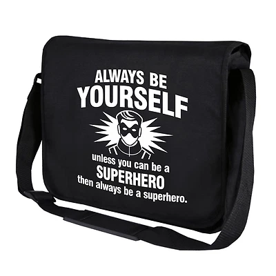 Siempre sé tú mismo a menos que puedas ser un superhéroe divertido bolso de hombro bolso mensajero Foto 1 de 3