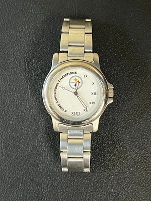 Reloj Conmemorativo Vintage NFL Pittsburgh Steelers 6 Veces Campeones del Super Bowl Foto 1 de 2