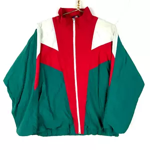 Vintage Speedo Full Zip Windbreaker Jacket Large Multicolor Hungary Olympics - Picture 1 of 6