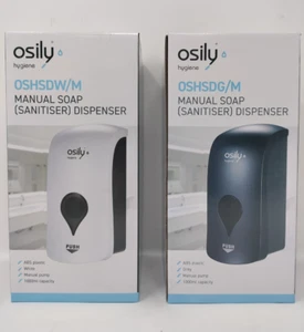 Grey or White Manual Soap Dispenser ADS Plastic Manual Pump 1000ml Hand Wash - Picture 1 of 29