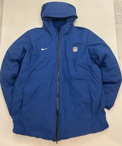 Nike NFL Shield Mens XL Blue Football Down Hooded Puffer Jacket DC3054-431 NEW - Picture 1 of 5