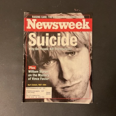 KURT COBAIN Newsweek Magazine April 18 1994 Suicide Issue - Vintage & Complete - Image 1 of 2