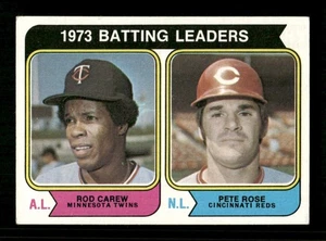 1974 Topps Baseball 201 Pete Rose  Rod Carew EX centered  BXCP55 - Picture 1 of 2