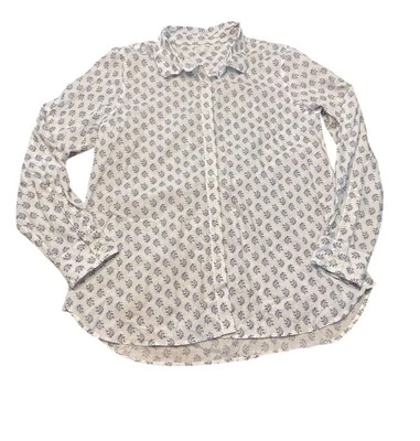 Camisa Granate Hill Azul Floral Manga Larga Cuello Abotonado Algodón Orgánico Talla 12 Foto 1 de 4