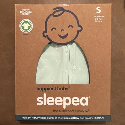 NEW/OB Happiest Baby Sleepea Organic 5-Second Swaddle Size S 0-2 Months - Image 1 of 4