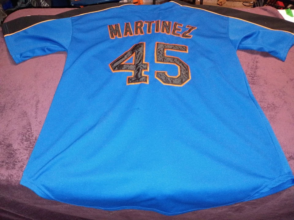 Vintage New York Mets PEDRO MARTINEZ #45 Jersey XL Stitched Mitchell & Ness - Image 1 of 4