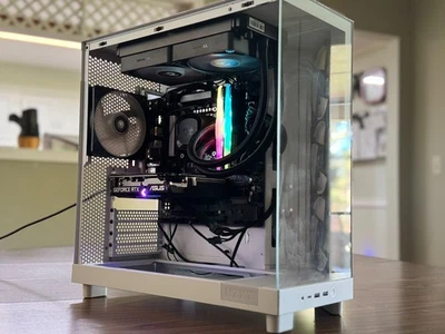 CUSTOM RTX GAMING PC ARGB RAM i7-13700F RTX 3060 NZXT H6 FLOW 1TB NVME 700w PSU - Image 1 of 4