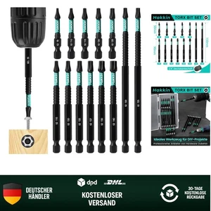 Torx Bits Set 13tlg Lang 50-150mm S2 Stahl Schraubenzieher T8 T40 Akkuschrauber - Bild 1 von 10