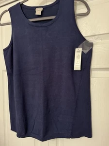 Chico's size S Medium Navy knit NWT tank top Rayon/polyester/Bust 36 Hips 40 - Picture 1 of 2