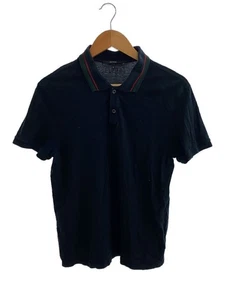 Mens GUCCI GUCCI Polo Shirt S Cotton Black Solid - Picture 1 of 5