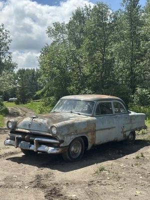 1953 Ford Customline 2 Door Right Front Door Glass W/Vent Window Original Foto 1 de 4