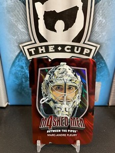 2011-12 Between The Pipes Masked Men IV Ruby Die Cuts #MM17 Marc-Andre Fleury