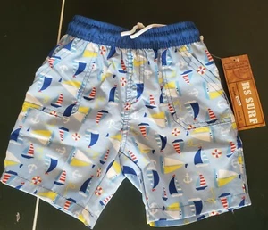 Traje de baño RS Surf para niños pequeños 3T azul con velero - Imagen 1 de 6