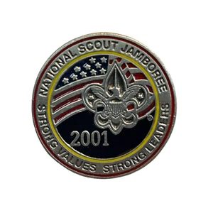 Prendedor de solapa sombrero de peltre y esmalte Boy Scouts of America BSA 2001 National Jamboree - Imagen 1 de 2