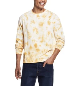 Weatherproof Vintage Men's Cotton Tie Dye Raglan Sweater Buff Yellow Size XL - Picture 1 of 4