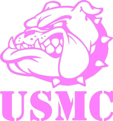 Calcomanía de vinilo USMC Bulldog Marine Corp Marines Logo varios colores y tamaños Foto 1 de 4