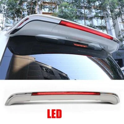 Aba de asa spoiler porta-malas traseira branca com luzes para Toyota Land Cruiser 2008-2021 - Imagem 1 de 4