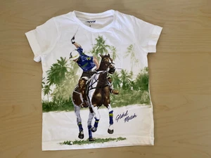 Boys Mayoral White Horse Print Short Sleeve T Shirt Top Age 2 - Picture 1 of 2