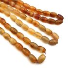 Natural Australian Banded Onyx Drum Shape Carving Gemstone Beads 10 15 mm 18Inch