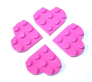 4x LEGO® Platte 3x3 Herz-Form 39613 NEU dunkel Pink - Bild 1 von 1