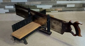 Langdon Acme Miller Falls Mitre Box Co. w/ Disston 26" Saw, miter - Picture 1 of 12