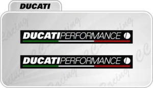 2 Adesivi DUCATI PERFORMANCE per scarico resistente al calore bianco - Foto 1 di 1