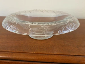 Antike Seneca geschliffene Kristall 12" Rollrand Sockel Schale amerikanisch TOP!! - Bild 1 von 10
