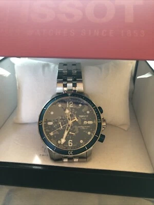 TISSOT SEASTAR 1000 AUTOMATIC SCUBA DIVING WATCH  BLUE WHITE  48MM TIMEPIECE - Image 1 of 4