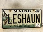 2015 Maine Vanity License Plate “LESHAUN”