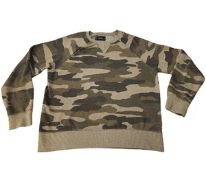 Lucky Brand Sweatshirt Camo Pullover Venice Burnout - Picture 1 of 7
