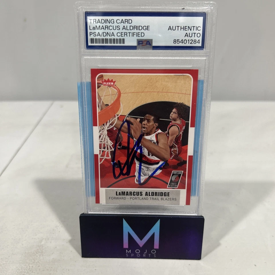 Fleer Lamarcus Aldridge 2007 automático auténtico PSA Foto 1 de 1