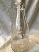 Vintage Pint Milk Bottle Monmouth Ice Cream & Dairy Company Illinois  1929