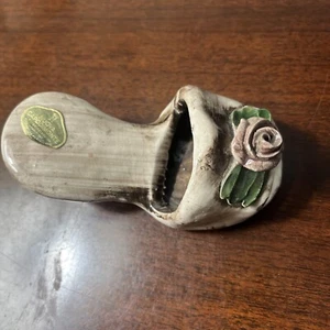 Capodimonte Figure Small Miniature Floral Shoe Marked 1979 Made In Italy - Picture 1 of 7