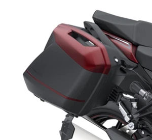 NEW GENUINE KAWASAKI NINJA 1000 SX 2 X 28 LTR PANNIER SET KIT SOVEREIGN RED 2023 - Picture 1 of 2