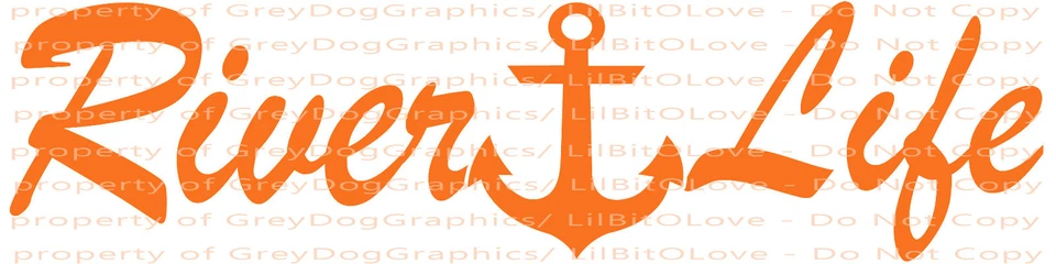 AVERY River Life Vinyl Decal Anchor Sticker Fishing Summer Car Auto River Boating