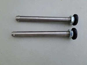 1 pair Titanium large button Quick Release Wheelchair Axles 1/2" 5.25" max Spox