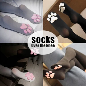 Cojín de carne de gato cos calcetines rodilla gato medias calcetines patas Lolita calcetines por encima de la rodilla calcetines - Imagen 1 de 16