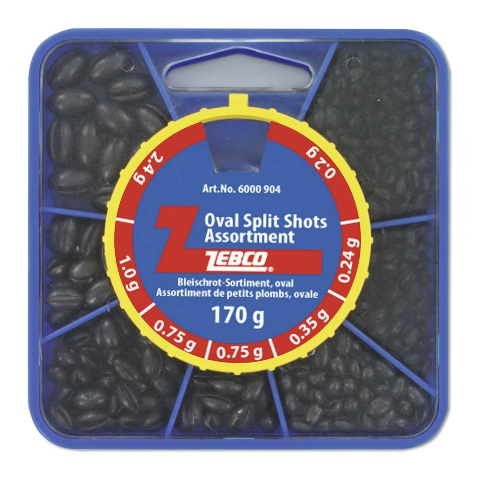Zebco Angeln Bleischrot - Sortiment 170g, oval - Bild 1 von 1