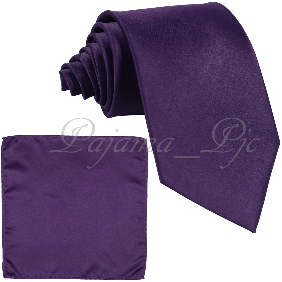 Liquidación Venta Conjunto de corbata de cuello liso para hombre conjunto de corbata y pañuelo cuadrado de bolsillo Foto 1 de 1