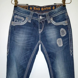 Rock Revival Blue Jeans Designer Alanis Boot Cut Size 26 - Picture 1 of 10