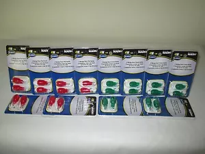 24 MALIBU WEDGE BASE BULBS CHRISTMAS 12 OF EACH RED & GREEN OUTDOOR LIGHTING - Picture 1 of 2