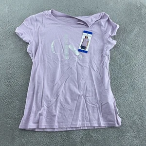Calvin Klein Jeans Womens Lavender Logo T-Shirt L Soft Cotton NWT  1800 - Picture 1 of 10