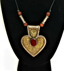 Vintage Art Deco Herz Halskette - Bild 1 von 5