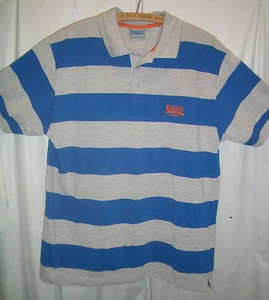 LONSDALE LONDON Blue Gray SS RUGBY MENS POLO SHIRT DUKE EUC Excellent Cond - Picture 1 of 6